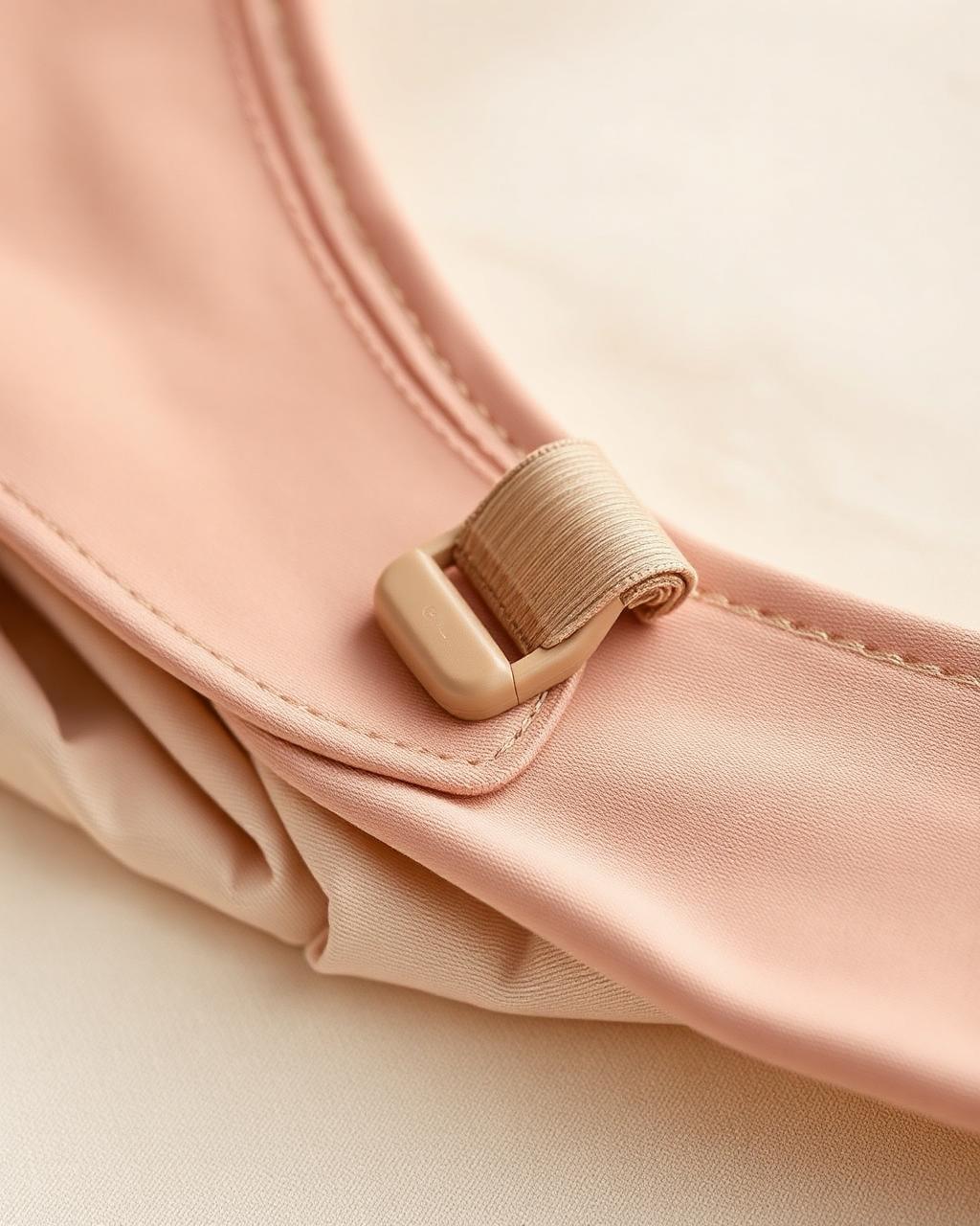 Wide strap and adjustable slider detail