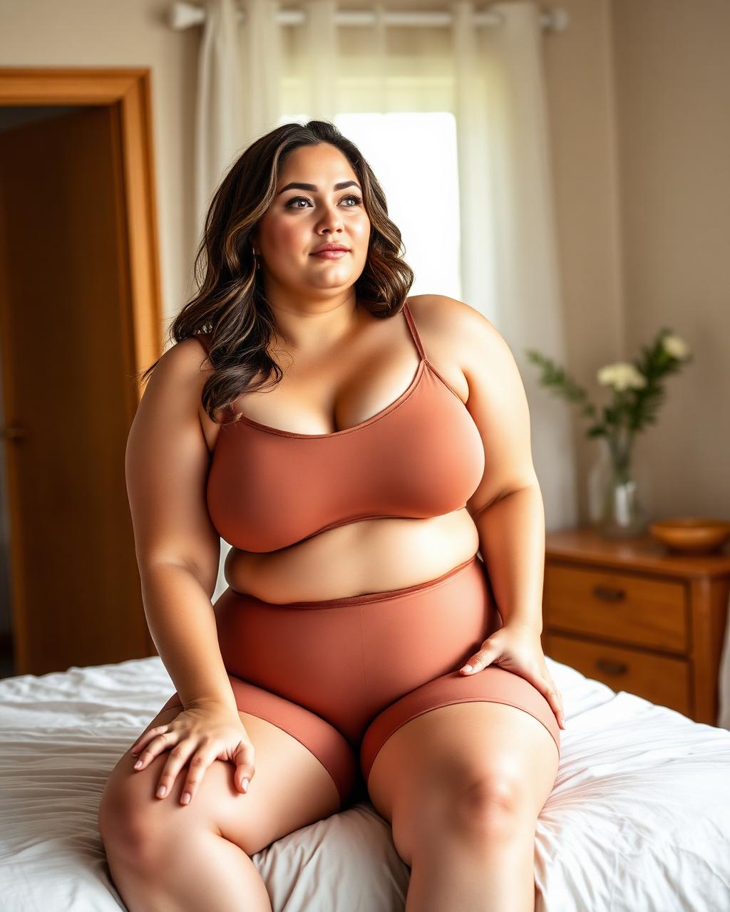 Wireless Comfy Bra worn at home, soft morning light