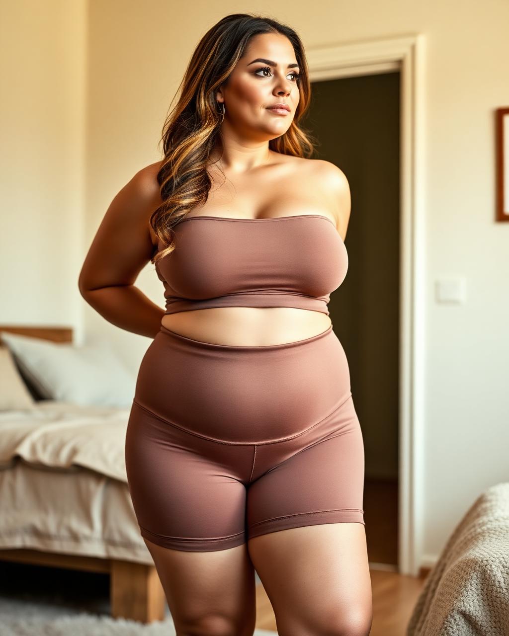 Smoothing Shapewear Shorts worn at home